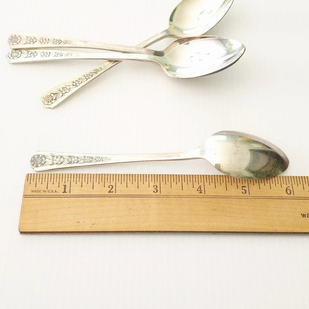 4 Meriden IS Silverplate DELIGHT Teaspoons 6